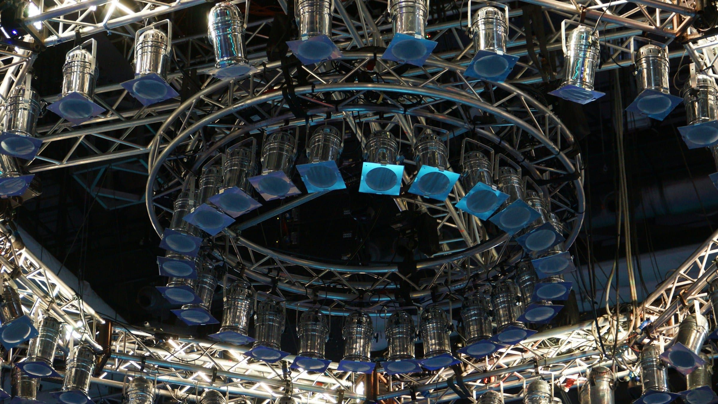 Lighting truss packed with LED fixtures